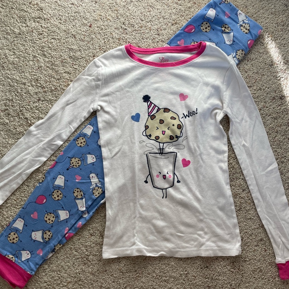 cookies and milk pajamas set